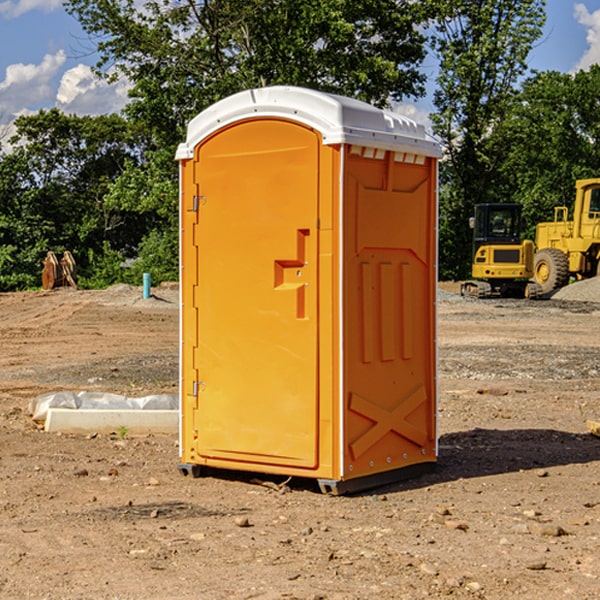 can i customize the exterior of the porta potties with my event logo or branding in Round Mountain